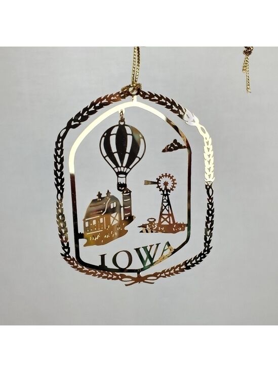 Nation's Treasures Other - Nation's Treasures 24K gold Iowa Ornament